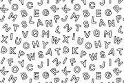 4 Seamless Patterns with Alphabet, a Pattern Graphic by Absent A (Thumbnail 3 of 4)