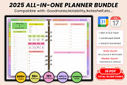 2025 All-in-one Digital Planner, a Stationery Template by Designmela01 (Thumbnail 1 of 12)