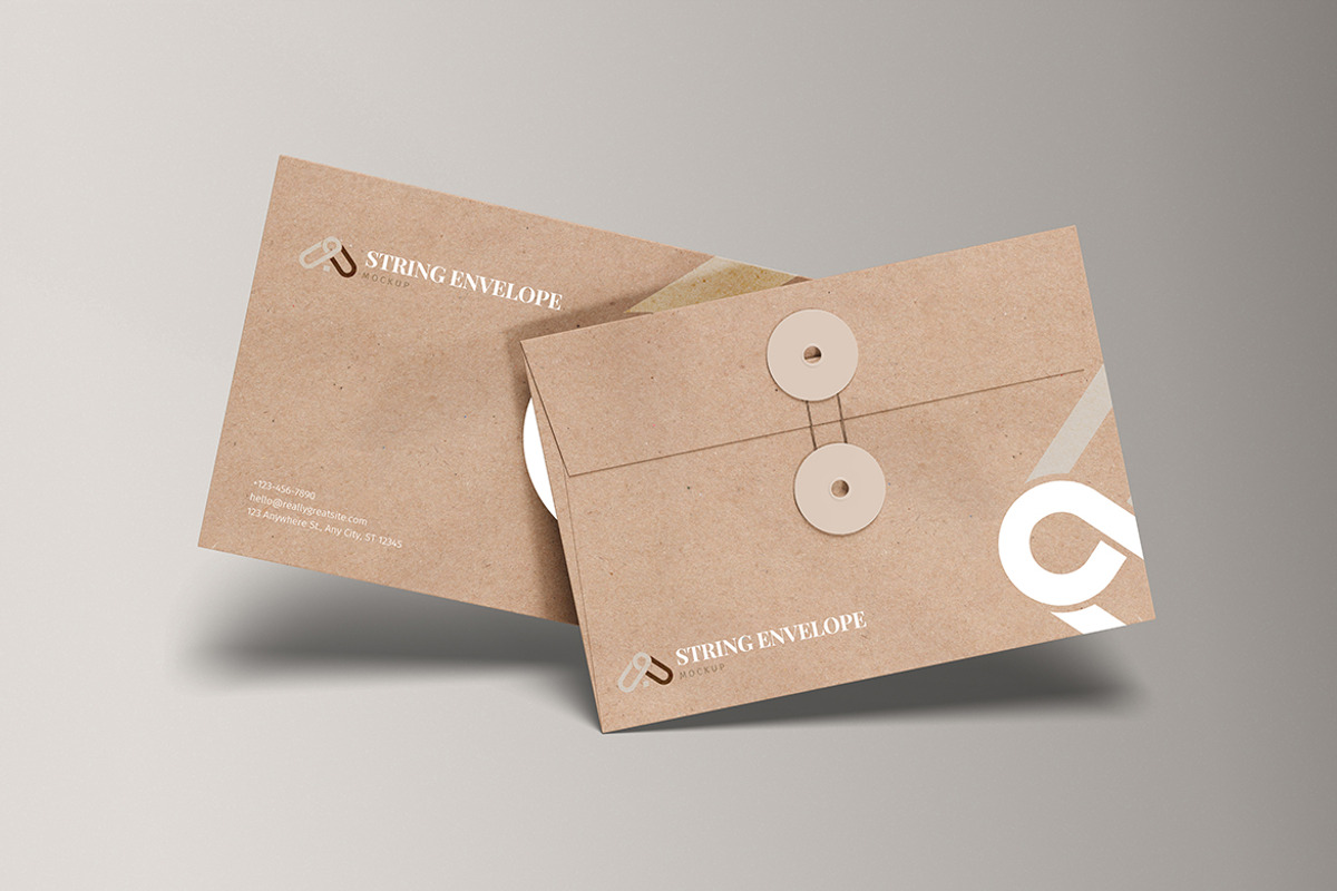 String Envelope Mockup, a Product Mockup by xavier_studio (Photo 3 of 5)