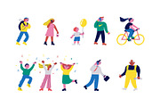 Cartoon people vector bundle, a Person Illustration by Vector_Art (Thumbnail 5 of 15)
