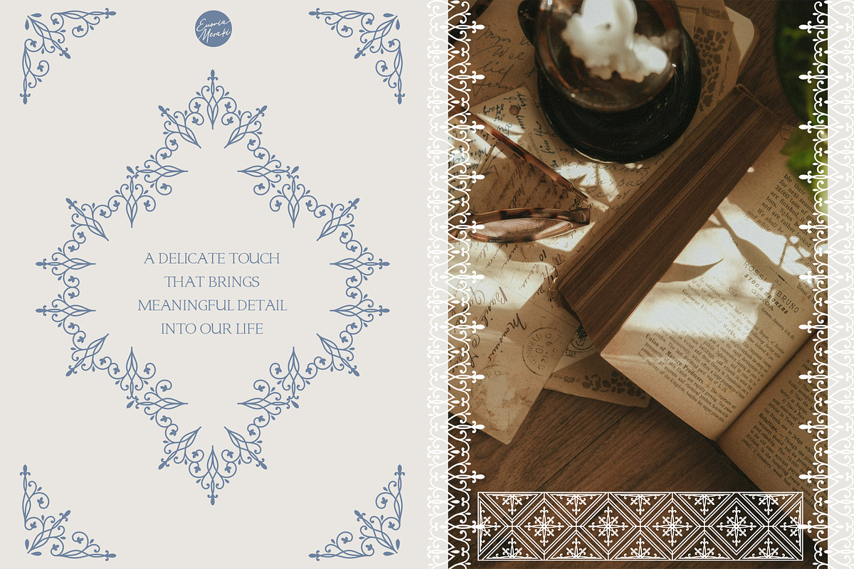 LACE DIARY 01 Vintage Rococo Romance, a Background Graphic by Euonia Meraki (Photo 3 of 18)