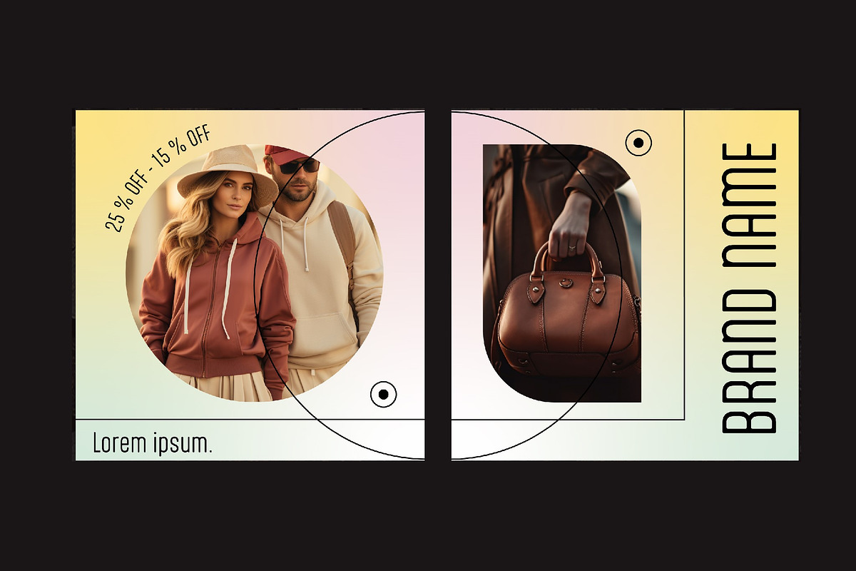 Gradient Fashion Social Media Post, a Templates & Theme by studiogstock (Photo 2 of 4)