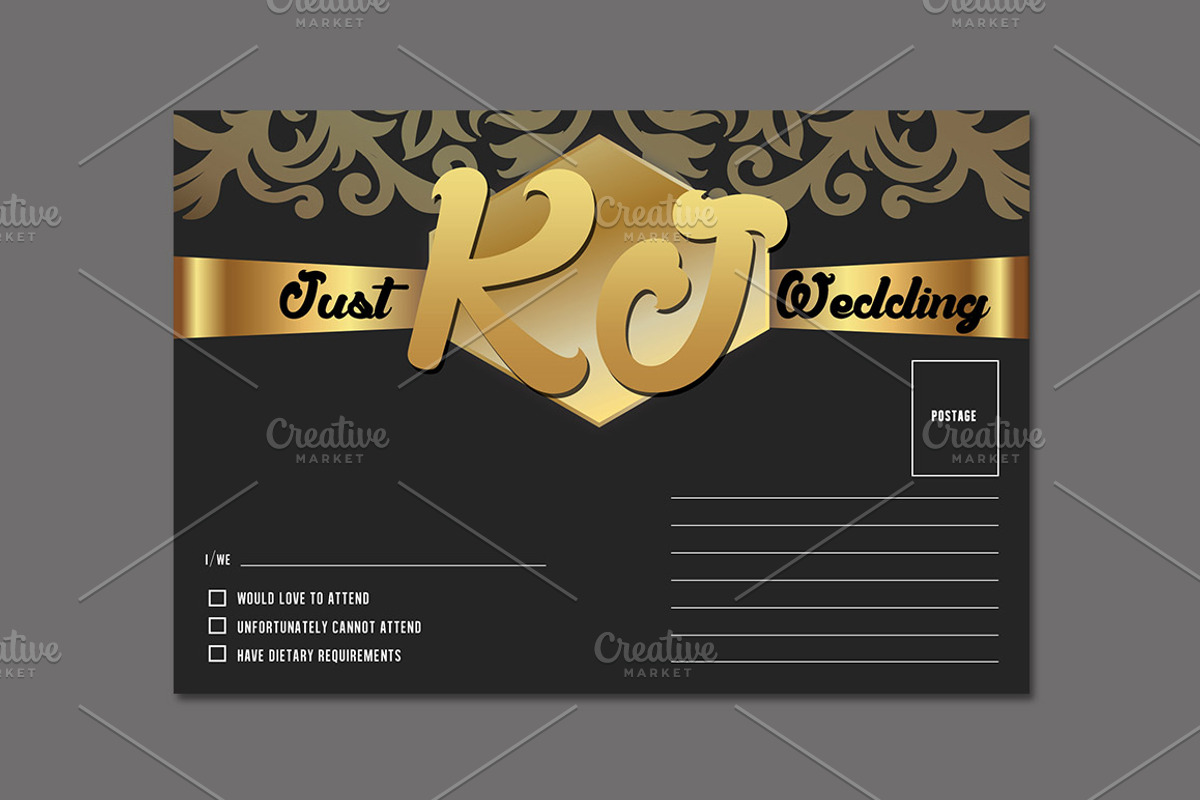 Gold Wedding Invitation, an Invitation Template by Tiaga (Photo 2 of 4)
