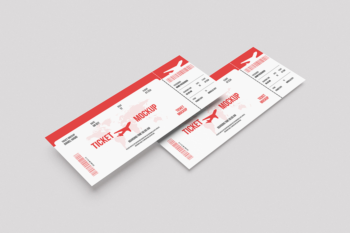 Ticket Mockup, a Product Mockup by HanaSaka_Studio (Photo 5 of 5)