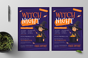 Witch Night Party Halloween Flyer, a Flyer Template by Annora Studio (Thumbnail 2 of 5)