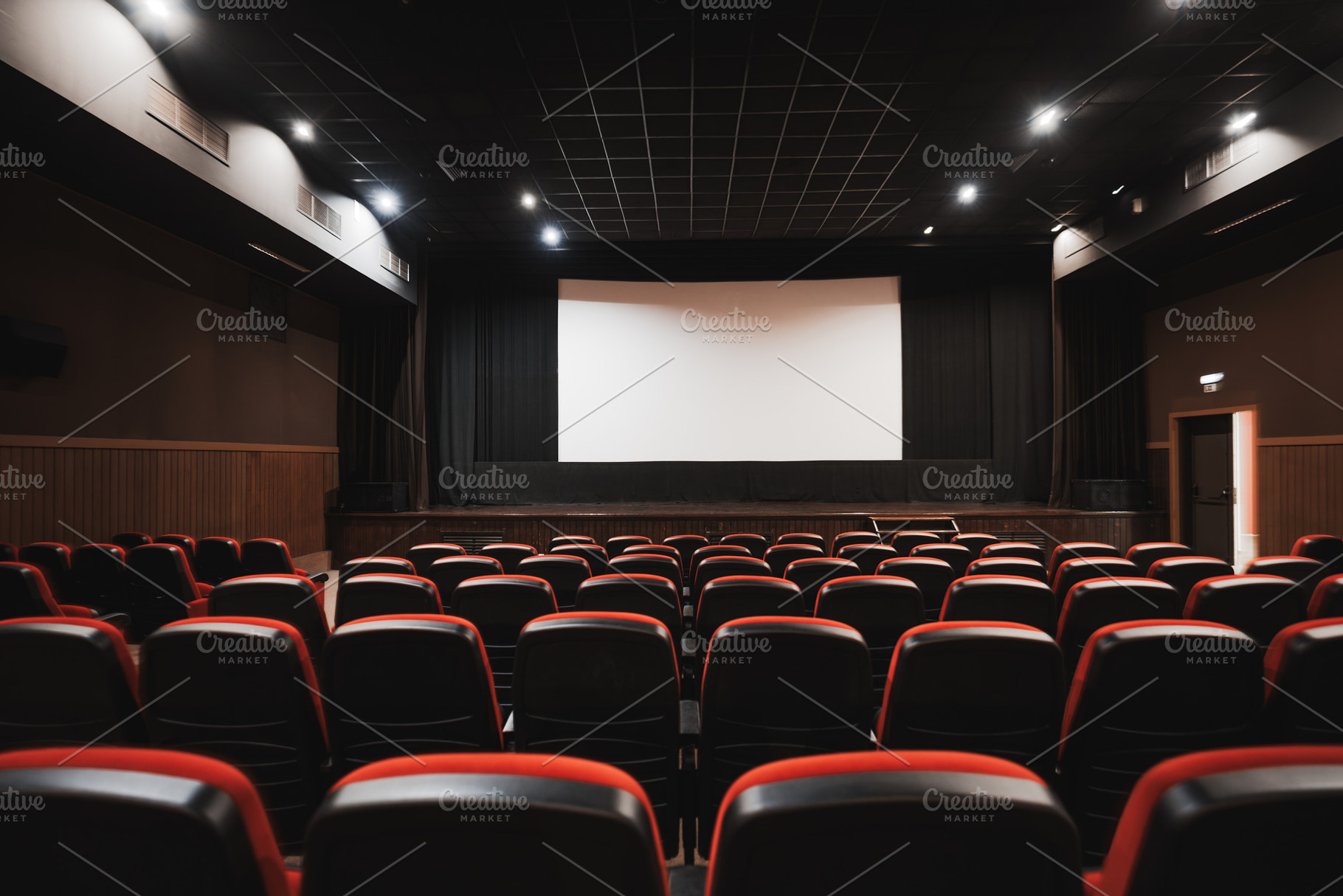 Empty cinema auditorium interior, a Sports & Recreation Photo by SkyNext