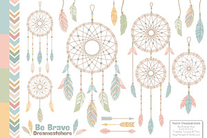 Pastel Tribal Dreamcatchers, an Illustration by Amanda Ilkov