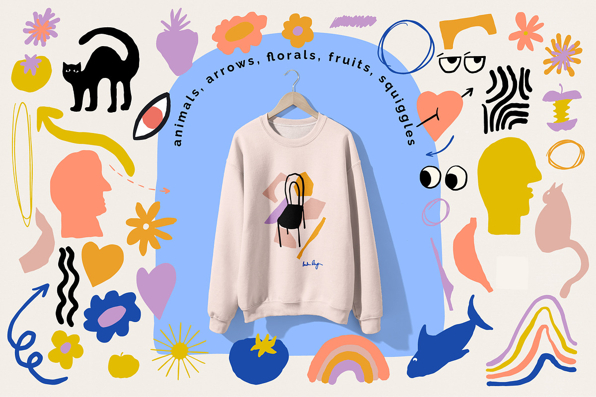 Naive Art Clipart + Posters, an Object Graphic by angelainthefields (Photo 6 of 17)
