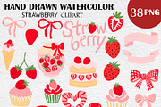 Hand Painted Strawberry Clipart PNG, an Object Illustration by PatternPalette (Thumbnail 2 of 7)