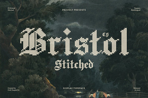 CS Bristol Stitched, a Blackletter Font by Craft Supply Co.