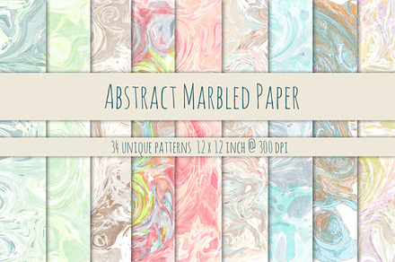 Marble Digital Paper Textures, a Texture Graphic by Transfuchsian