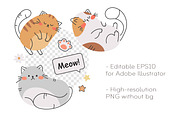 Cats Doodle Clipart, a Pattern Graphic by so.ni.ka-store (Thumbnail 2 of 5)