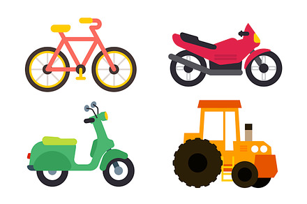 Vector Vehicles Objects for Kids, an Object Graphic by 3OBAZ Store