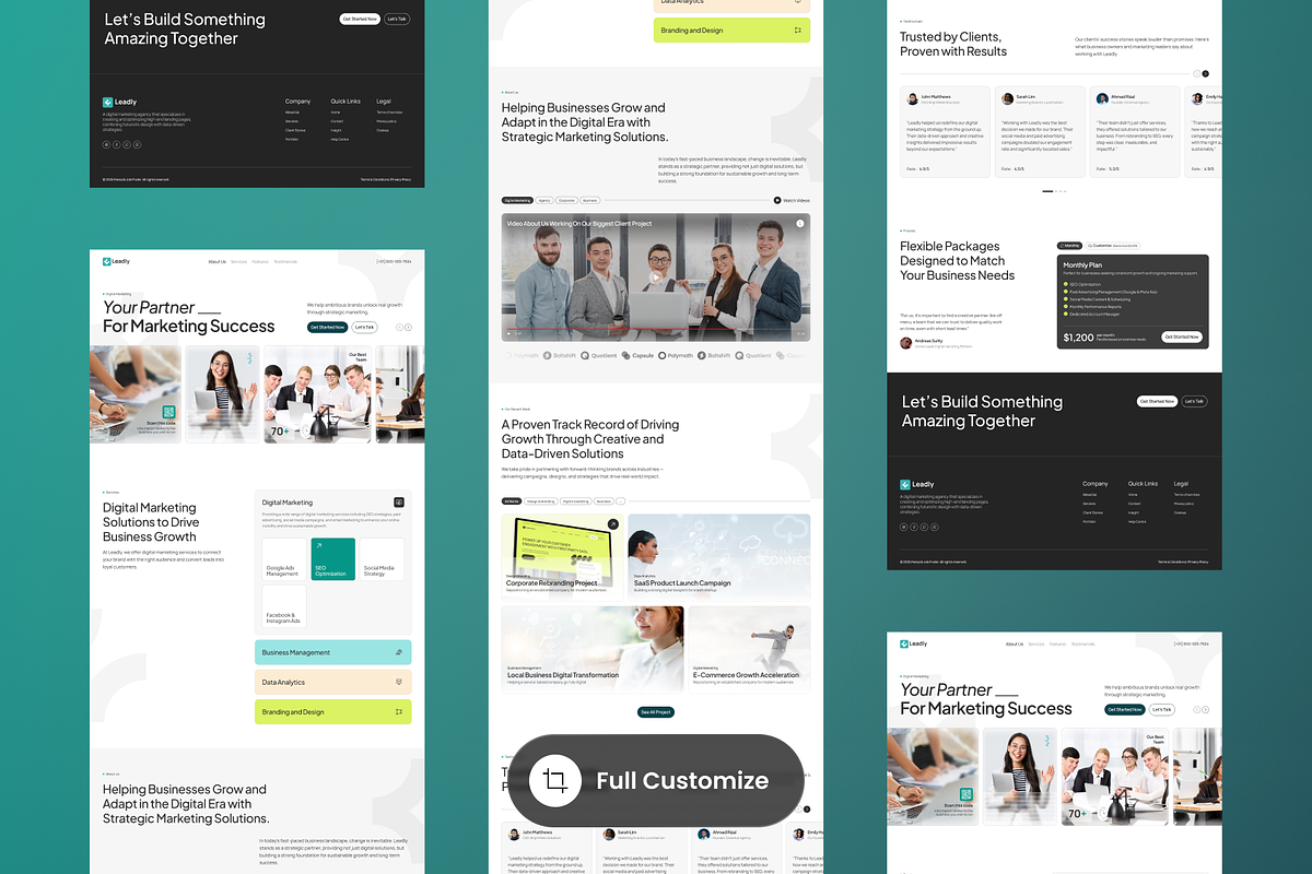 Leadly - Digital Marketing Agency, a Landing Page Template by SLAB! Design (Photo 3 of 4)
