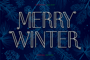 Merry Winter Christmas Display Font