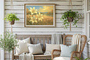 Golden Sunset Lily Painting, a Background Graphic by Floraphoria (Thumbnail 4 of 10)