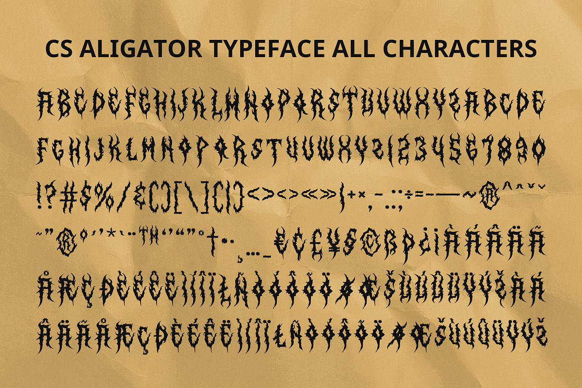 CS Aligator – Black Metal Font, a Blackletter Font by Craft Supply Co. (Photo 8 of 8)