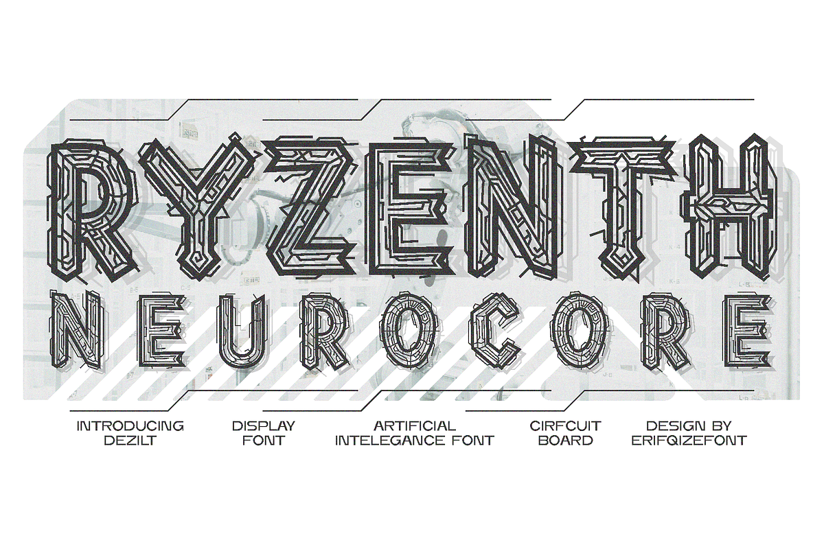 Dezilt Artificial Intelligence Font, a Symbol Font by Erifqizefont (Photo 2 of 10)