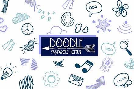 Doodle | Symbols Fonts, a Symbol Font by Sirinart