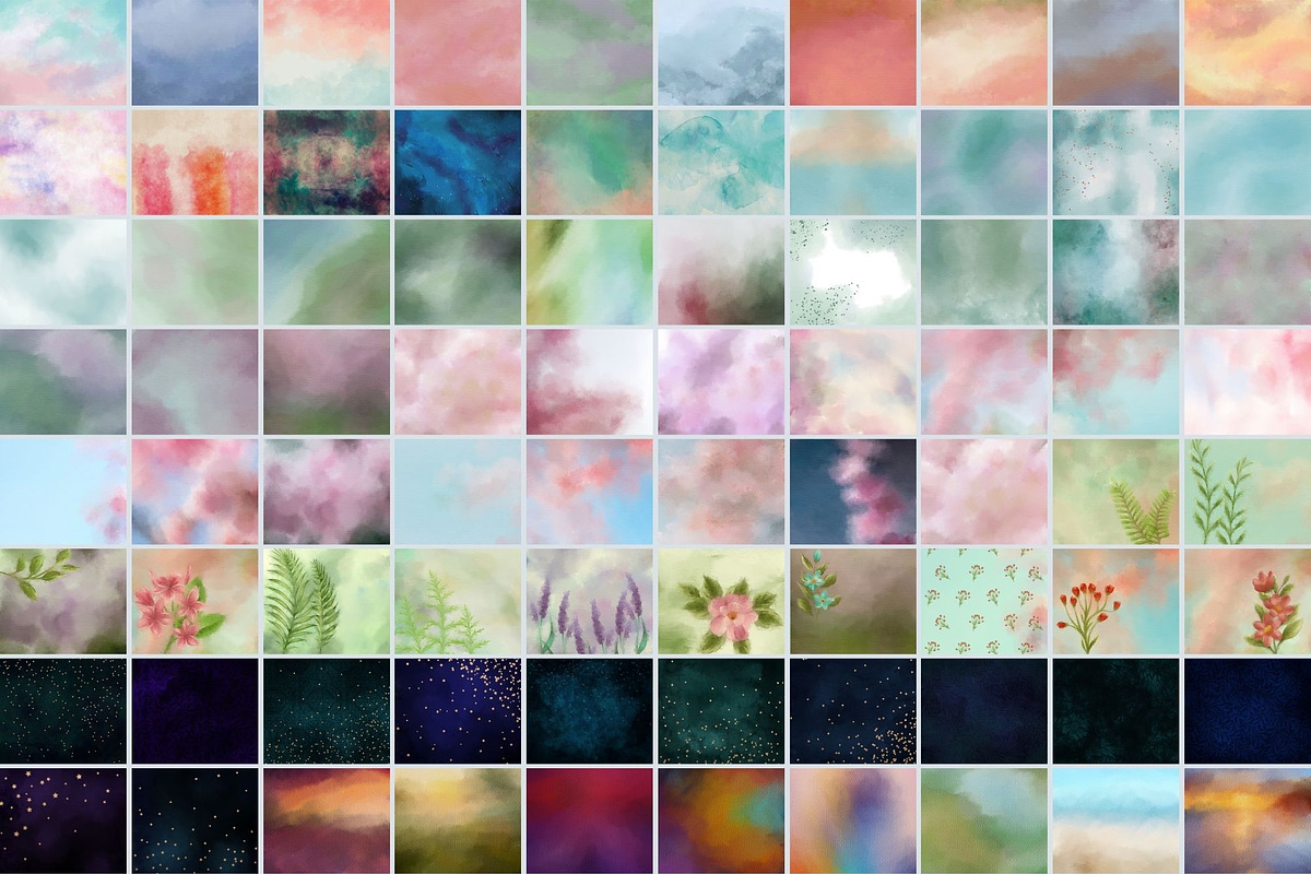 Mega Watercolor Background Pack, an Illustration by Kandace Lalo Designs (Photo 7 of 7)