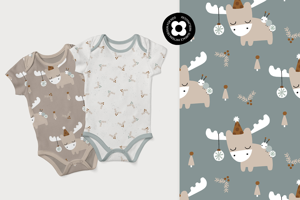 Elk Xmas, a Pattern Graphic by Muriel Petitpattern (Photo 4 of 6)