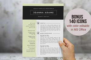 2 In 1 Modern Word Resume Template