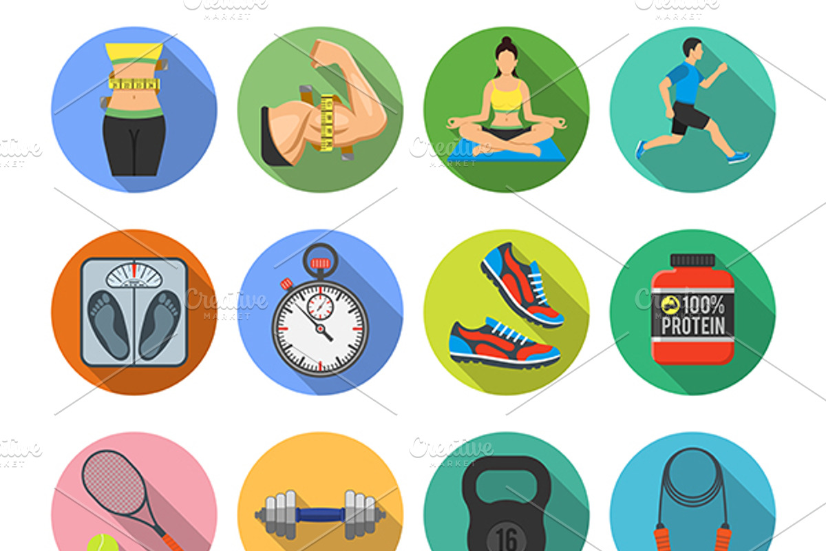 Gym and Fitness Themes, an Outline Icon by TAlex (Photo 2 of 6)