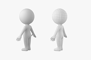 Cute Stickman In A-Pose CAT Rig, a Characters & Person 3D Model by VK Studio (Thumbnail 8 of 19)