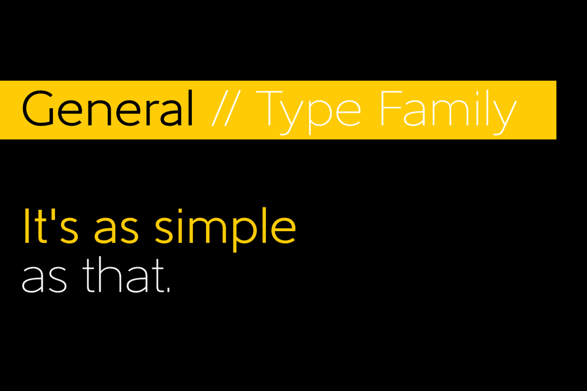 General Font Family preview 3