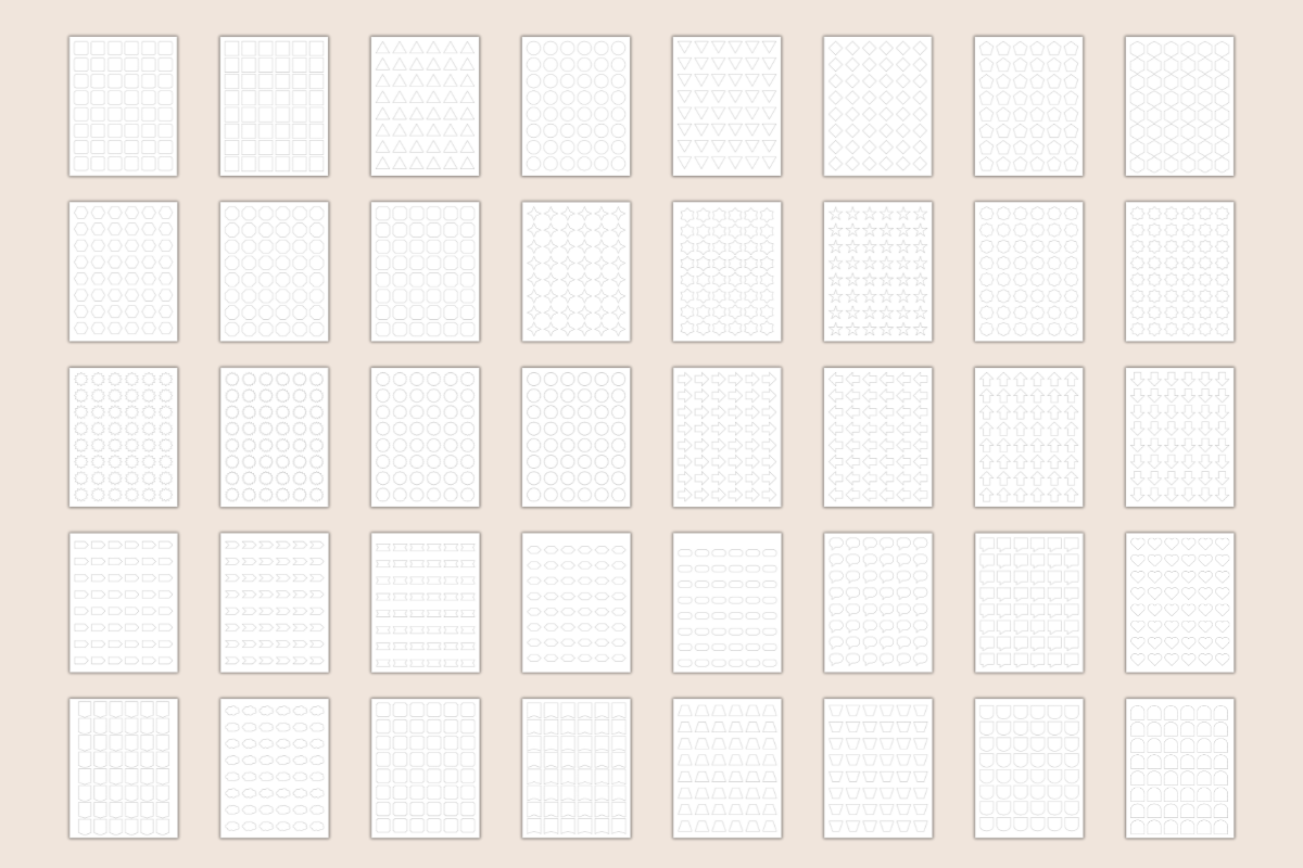 Blank Sticker Sheets Canva Template preview 2