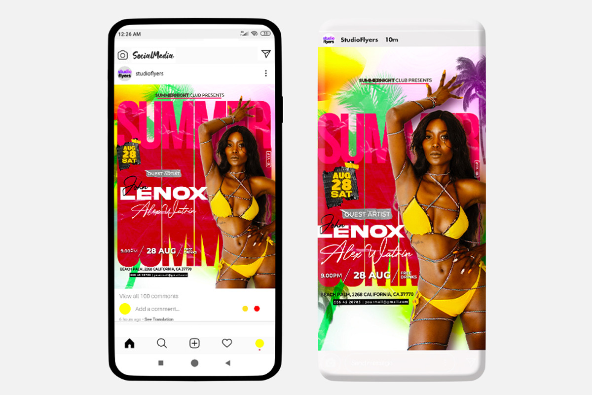 Summer Beach Events – Instagram PSD, a Social Media Template by studioflyers.com (Photo 2 of 3)