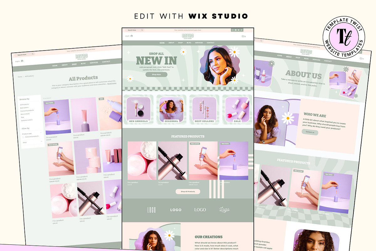 Sage Green Wix Website Template, a Wix Template by Template Twist Shop (Photo 2 of 9)