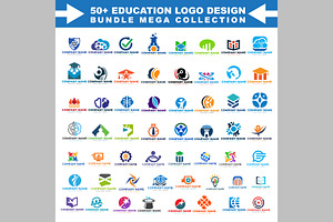 50+ Education Logo Design Bundel, a Branding & Logo Template by ArmanHossen75