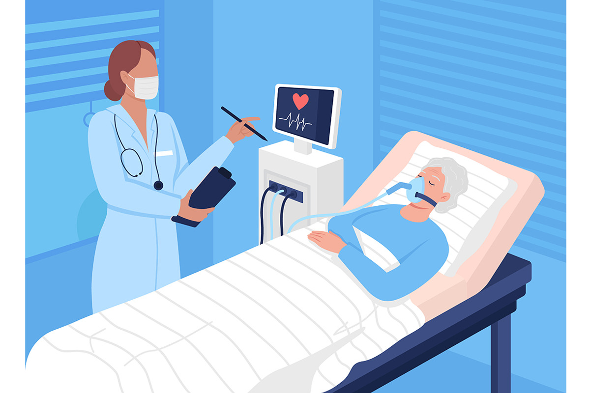 Visit doctor flat illustrations, a Healthcare Illustration by IMG visuals characters (Photo 2 of 7)