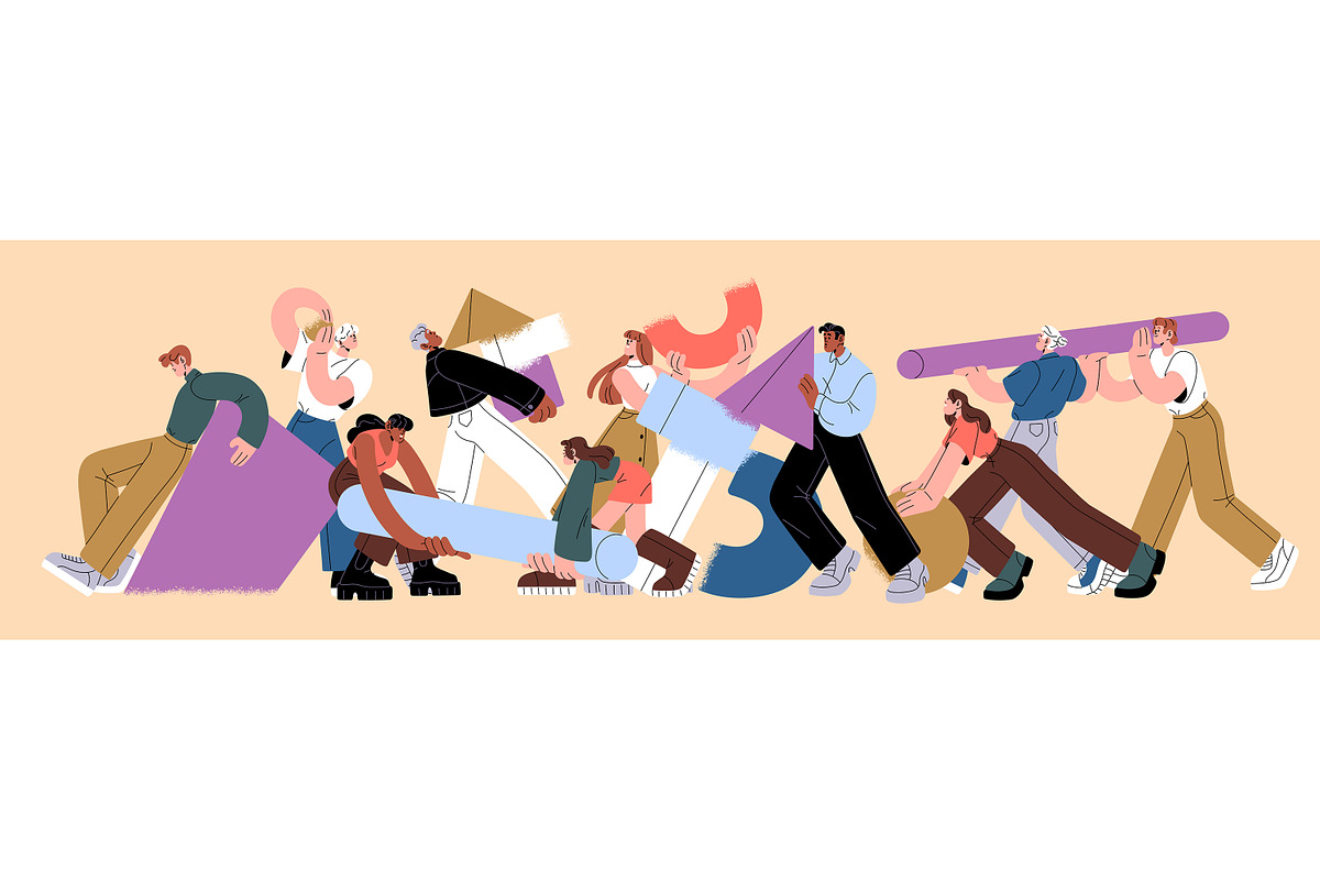 Team of people work.Teamwork concept, a Person Illustration by PaperTrident (Photo 2 of 2)