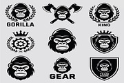 Gorilla Badge Set, an Animal Illustration by Sohan Artistry (Thumbnail 3 of 3)
