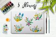 Birds and Flowers, a Pattern Graphic by Olesya Agudova (Thumbnail 5 of 9)