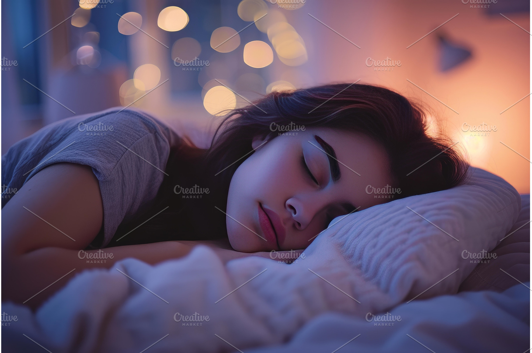 Peaceful Young beautiful woman, a Person Photo by Ylivdesign