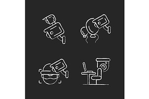 Surveillance Management Icons Set