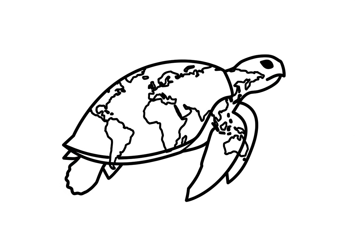 World Map Sea Turtle Bundle, an Illustration by Gaye Art (Photo 31 of 31)