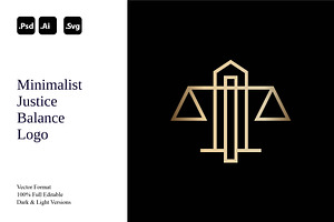 Minimalist Justice Balance Logo, a Branding & Logo Template by Luxury Logos