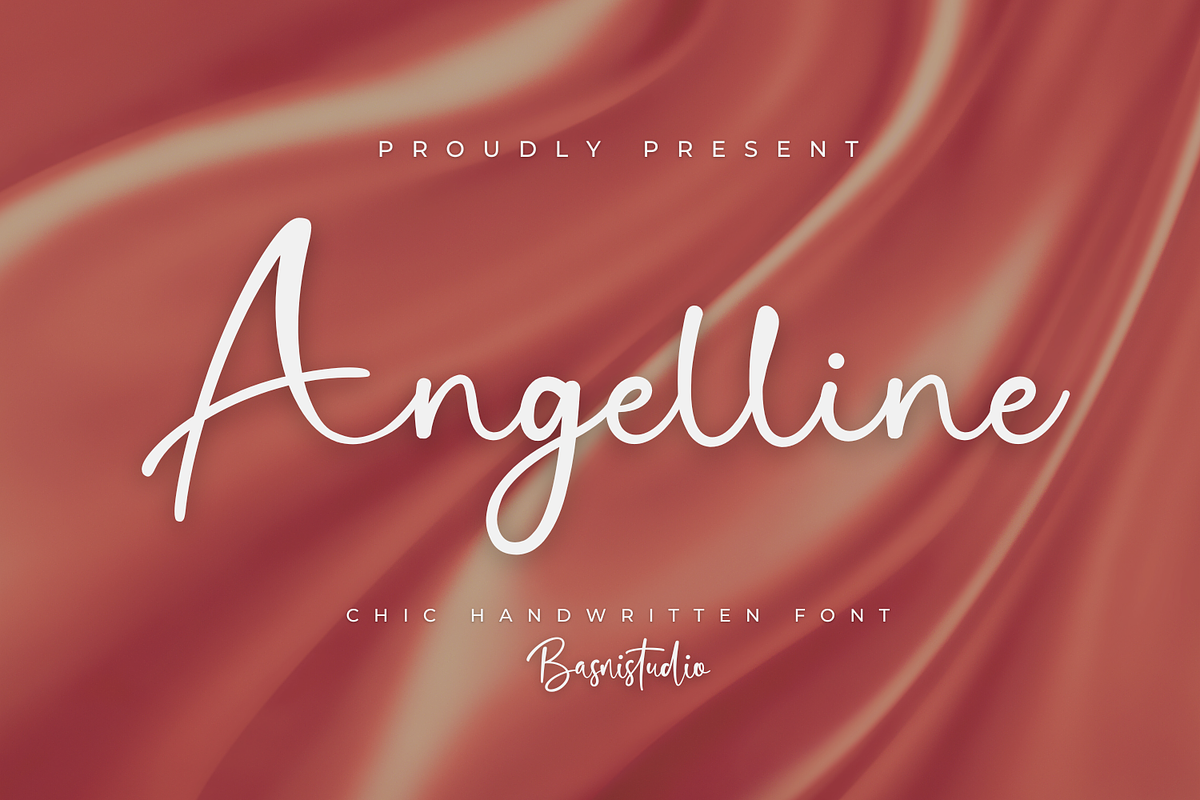 Angelline a Chic Handwritten Font, a Script Font by Basnistudio (Photo 1 of 12)