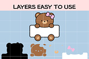 Cute Bear Car SVG | Kawaii Teddy Bea, an Illustration by TheHitShop (Thumbnail 1 of 7)