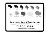 Procreate sketching pencil brushes, a Brush Add-On by Illustration Tribe (Thumbnail 1 of 5)