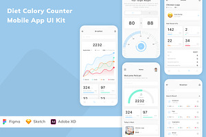 Diet Calory Counter App UI Kit