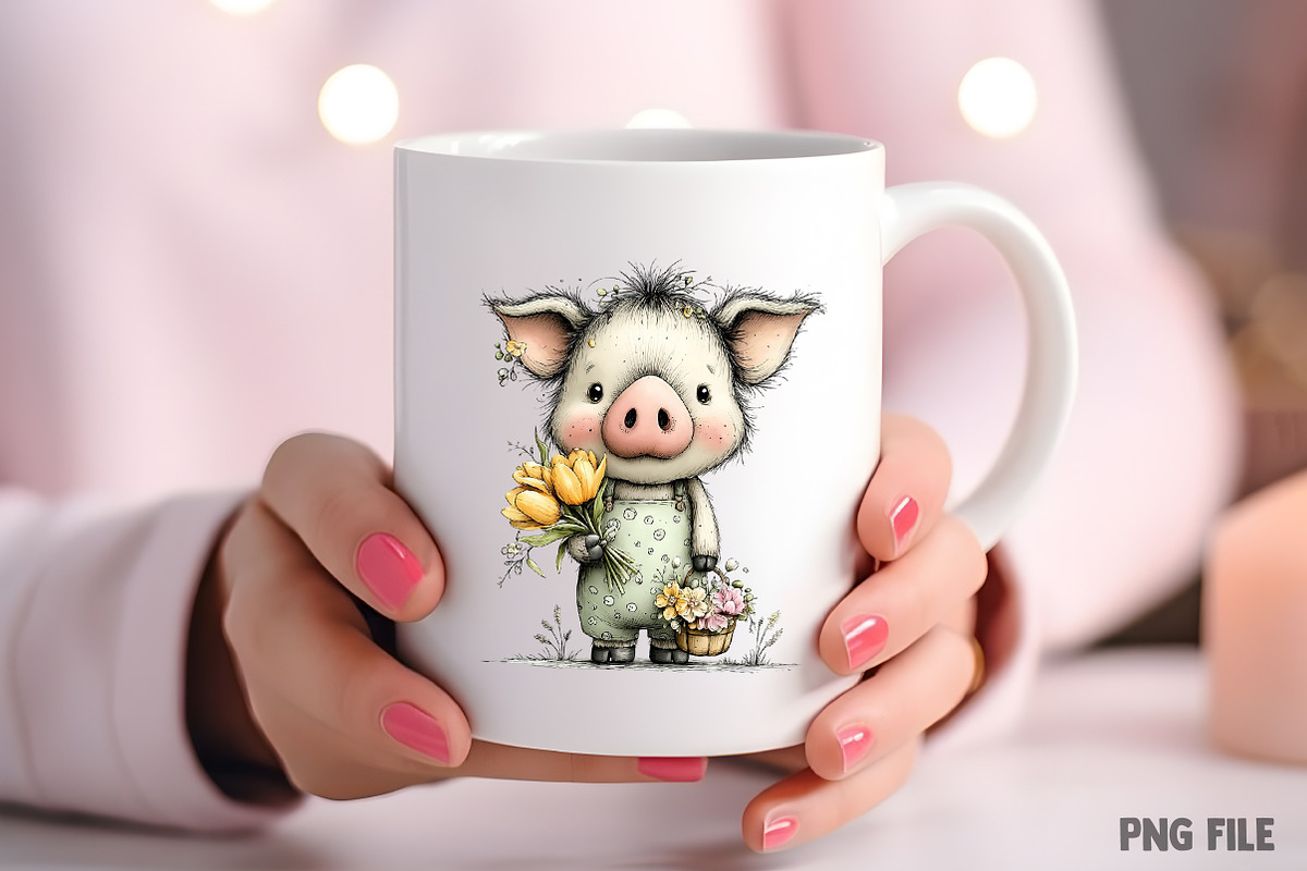 Whimsical Easter Farm Animal Clipart, an Illustration by Craft Nest (Photo 7 of 11)