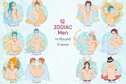 12 Zodiac Men Hand Drawn Collection, a Healthcare Illustration by ennona_art (Thumbnail 2 of 11)