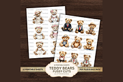 Teddy Bears Fussy Cuts PDF, a Decorative Illustration by Coral Beauty (Thumbnail 4 of 7)