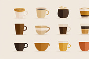 30 EPS. Coffee Cup Vector Icons, an Object Graphic by adenpinkstore (Thumbnail 11 of 15)