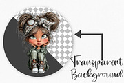 Whimsical Valentine Cue Girl Clipart, an Illustration by Canvas Craft (Thumbnail 2 of 6)